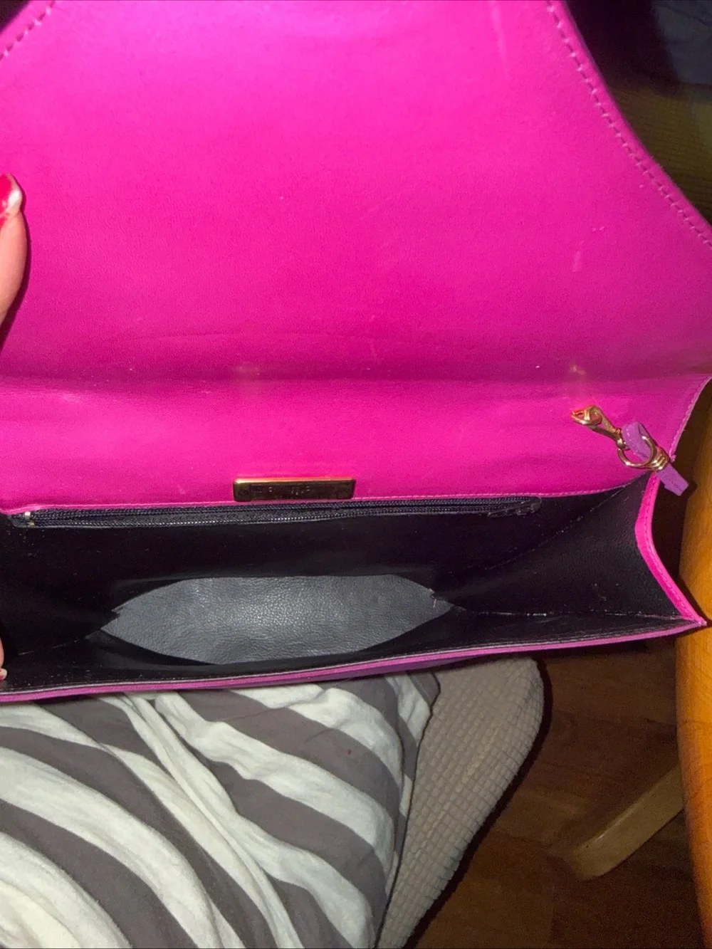 Charles Jourdan Magenta Purple Crossbody Bag